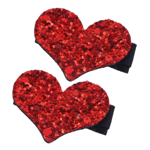 Beaupretty 2stücke Herz-haarspangen Mit Glitzer Und Pailletten Romantische Haarschmuck Für Frauen Mädchen Für Valentinstag Hochzeiten Und Feiertagsfeiern von Beaupretty