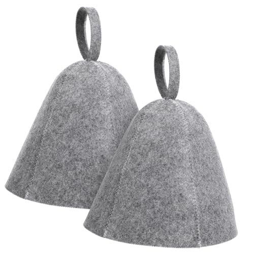 Beaupretty 2 Stück Verdickter Sauna Hut Komfortable Duschhaube für Damen und Herren Stylische Badekappe aus Filz für Dampfbad und Sauna für Täglichen Gebrauch von Beaupretty
