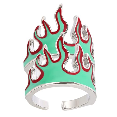Beaupretty 2stücke Metallflammenring Für Damen Und Herren Verstellbarer Fingerring Aus Hochwertigem Material Offener Ring Für Finger-schmuck Passend Für Verschiedene Anlässe Und Designs von Beaupretty