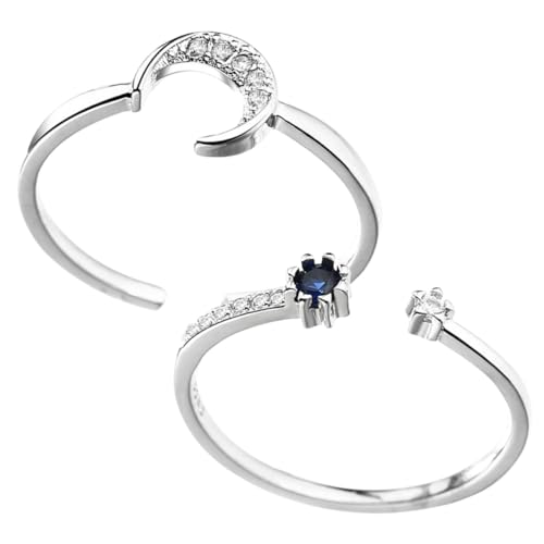 Beaupretty 2 Stück Verstellbare Offene Damenringe Teiliges Modisch Elegant Verstellbar Komfortabel Passend für Frauen Geburtstag Hochzeit von Beaupretty