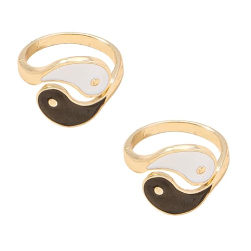 Beaupretty 2stücke Acht Trigramme Design Ring Aus Legierung Für Frauen Yin Und Yang Schmuck Fingerring Als Fingerdekor Kreativring Für Damenschmuck von Beaupretty