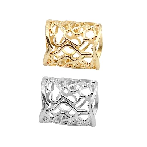 Beaupretty 2 Stück Vintage Muster Schalring Clips Silber Gold Schalhalter für Hochzeiten Partys und Alltag für Damen Einfache Handhabung und Stilvolles Design von Beaupretty