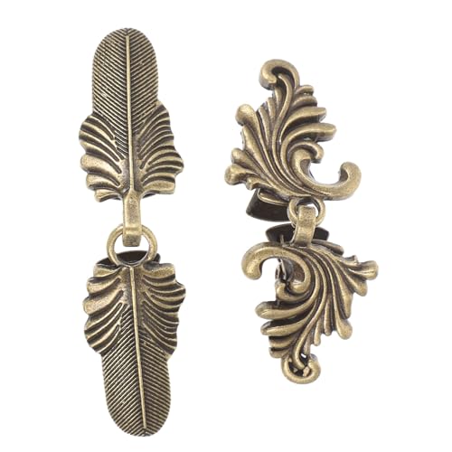 Beaupretty 2 Stück Vintage Strickjacken-clip mit Blumen Federdesign Robuste Mantelbroschen für Damen Vielseitige Kleidungsclips für Pullover Schals und Blusen Eleganter Schmuckverschluss von Beaupretty