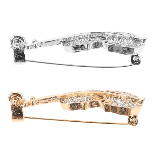 Beaupretty 2 Stück Violin Broschen für Damen Anstecknadeln für Kleidung Taschen und Jacken Musikinstrument Dekoration mit Beeindruckendem Design von Beaupretty