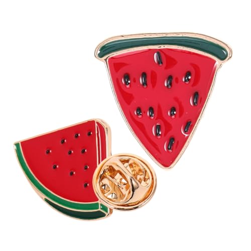 Beaupretty 2 Stück Wassermelonen brosche Langlebiger Legierung Modische Anstecknadeln für Damen Vielseitiger Frucht anstecker für Kleidung Schals Rucksäcke Einfach zu Befestigen Tragen von Beaupretty