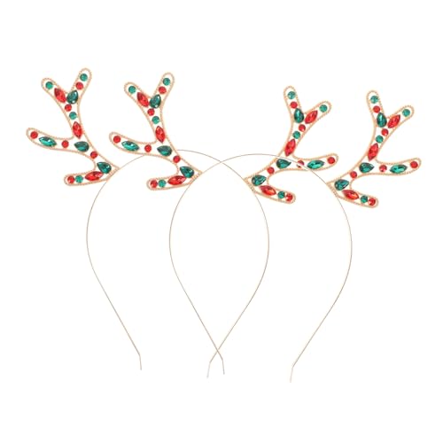 Beaupretty 2stücke Geweih-stirnband Aus Metall Und Harz Mit Kunst-strass-akzenten Für Damen Als Haarschmuck Für Weihnachtsfeiern Und Cosplay-events Komfortabel Und Langlebig Mit Modernem von Beaupretty