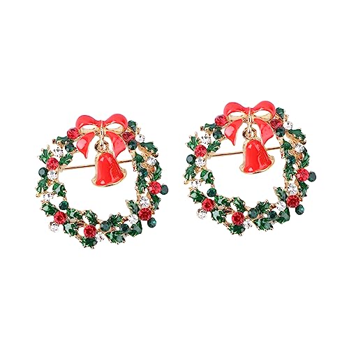 Beaupretty 2 Stück Weihnachtsbrosche Liebevolle Festival Accessoires Legierung Brustnadel für Kostüme und Outfits Dekorative Weihnachts Themen Brosche für Festlichkeiten und Partys von Beaupretty