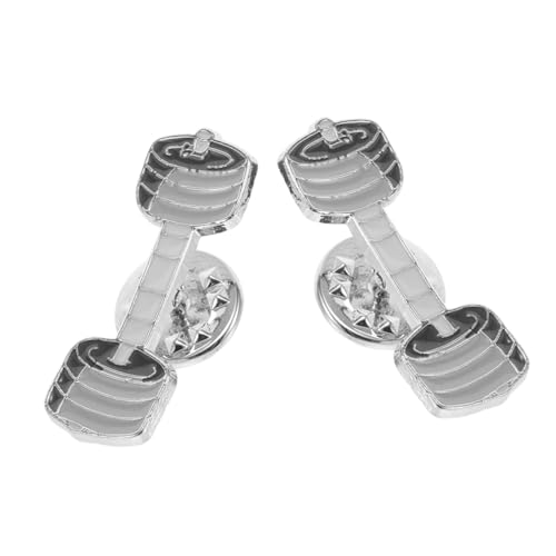 Beaupretty 2 Stück Zinklegungsbrosche Hanteln Hantelbrosche Aus Zinklegierung Broschennadel Cartoon-hantel-design-brosche Lustige Pins Für Rucksäcke Broschenstifte Silber Zinklegierung von Beaupretty