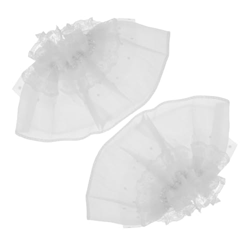 Beaupretty 2stücke Elastische Weiße Spitzen-handgelenkmanschetten Abnehmbare Fake-ärmel Für Damen Lolita-handfesseln Brautkostüm-accessoires Schöne Falsche Handärmel von Beaupretty
