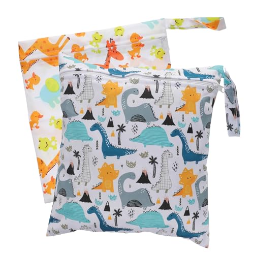 Beaupretty 2 Stück wasserdichte Wickeltasche mit Reißverschluss Faltbare Reise Organizer Tasche für Windeln und Nasse Kleidung Praktische Aufbewahrungstasche für Unterwegs und Robust und von Beaupretty