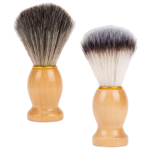 Beaupretty 2 Stücke Dachshaar Rasierpinsel Herren Rasierer Pinsel Dachs Nylon Dachshaarpinsel Holz Rasierschaum Pinsel Shaving Brush Friseur Bartpinsel Rasier Zubehör für Männer von Beaupretty