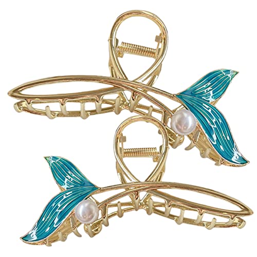 Beaupretty 2 Stücke Meerjungfrau Haar Clips Große Klammern für Dickes Haar Damen Haarschmuck für Besondere Anlässe von Beaupretty