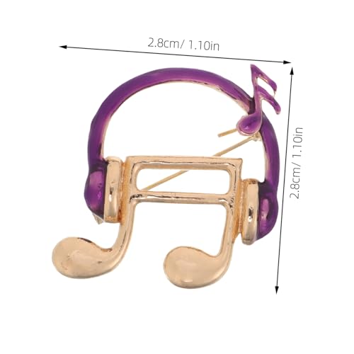 Beaupretty 2 Stücke Musikbrosche Noten mit Kopfhörern Robuste Anstecknadeln für Anzug und Kleid Dezente Sicherheitsbrosche gegen Verrutschen Accessoires für Musiker und Musikliebhaber von Beaupretty