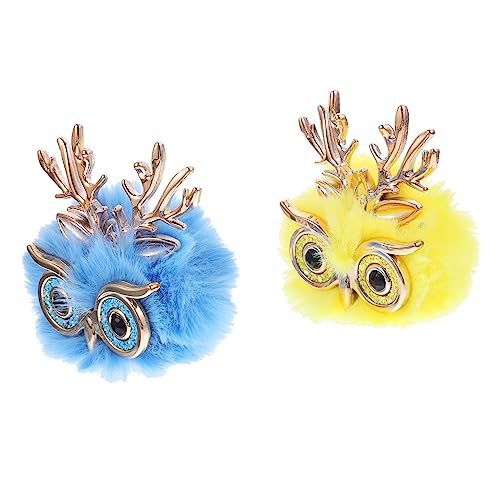 Beaupretty 2 Stück Plüsch Eule Schlüsselanhänger Charm Praktisch Leicht Tragbar Deko für Taschen Schlüsselbund für Freunde von Beaupretty