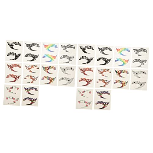 Beaupretty 20 Paar Eyeliner-lidschatten-aufkleber Horror-halloween-tattoo Hände Gesicht Tattoo Aufkleber Halloween-lidschatten-aufkleber Vorläufig Vortäuschen Zubehör Papier Bilden von Beaupretty