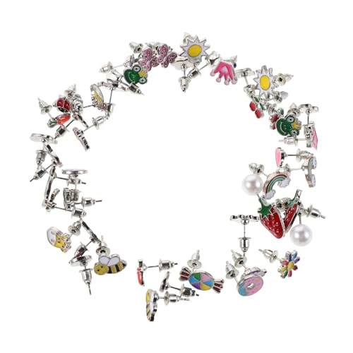 Beaupretty 20 Paare Teiliges Bunte Kleine Ohrstecker mit Öl-glanz Niedliche Früchte und Herz-design Tierische und Gemüse-motive Vielseitiger Schmuck für Alltag und Festliche Anlässe von Beaupretty