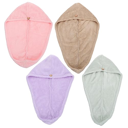 Beaupretty 20 Stk Trockene Haarkappe Handtuch Zum Trocknen Der Haare Absorbierender Turban Badetücher Zahnbürstenhalter Saugnapf Korallenvlies Damen Zahnbürsten-halter Tragbar von Beaupretty