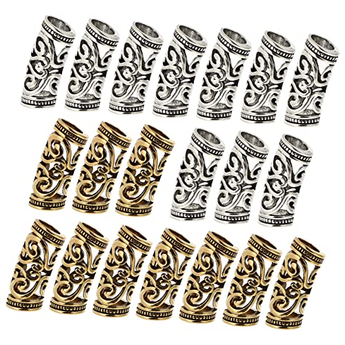 Beaupretty 20 Stück Dread Perlen Dreadlock Zubehör Haar Ringe Für Zöpfe Antik Silber Gold Für Dreadlocks Und Haarverlängerungen Haarschmuck Für Frauen Und Männer Für Partys Und von Beaupretty