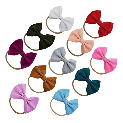 Beaupretty 20 Stück Haarband mit Schleife Elastische Haaraccessoires für Neugeborene und Kleinkinder Niedliche Kopfbedeckung für Fotos und Feiern Zufällige Farben Zufällige Zufällige Farbe von Beaupretty