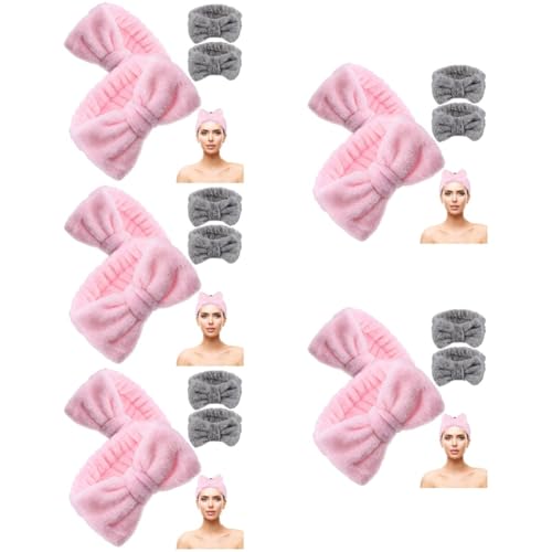 Beaupretty 20 Stk Schleife Stirnband Elastisches Haarband Für Die Dusche Spa-stirnbänder Haargummis Für Frauen Make-up-stirnbänder Korallenvlies Europäisch Und Amerikanisch Fräulein Schal von Beaupretty