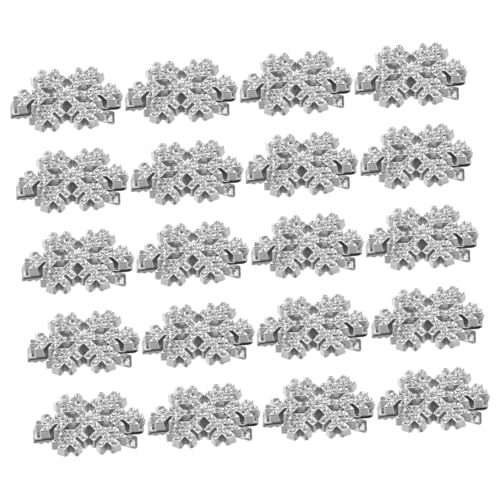 Beaupretty 20 Stück Schneeflocken Haarklammern aus Silbernem Metall Funkelnde Strass Haarspangen für Damen Langlebig Weihnachts Accessoire für Partys Winterhochzeiten und Festliche Looks von Beaupretty