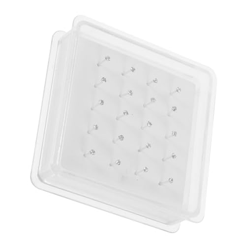 Beaupretty 20 Stück Teiliges Gerade Nasenstecker Metall Minimalistischer Nasenschmuck für Frauen und Teenager Glänzend Sicher und Angenehm zu Tragen Perfektes für Familie und Freunde von Beaupretty