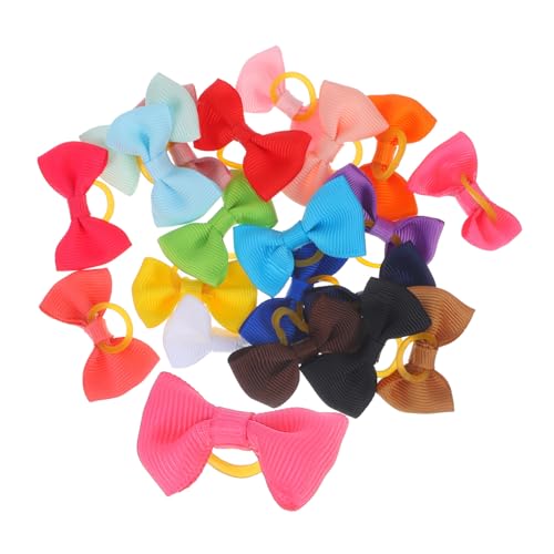 Beaupretty 20 Stück Teiliges Haargummis mit Schleifen Elastische Ponytail Halter in Farben Strapazierfähige Haarschleifen für Kleine Mädchen Vielseitige Haar Accessoires für Alltag und von Beaupretty