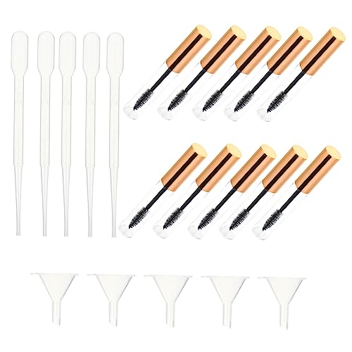 Beaupretty 20 Stück Teiliges Leere Mascara Tuben mit Trichter und Pipetten Transparente Wimperncreme Behälter Auslaufsicher Luftdicht Kompakt zum Nachfüllen und Mitnehmen von Beaupretty