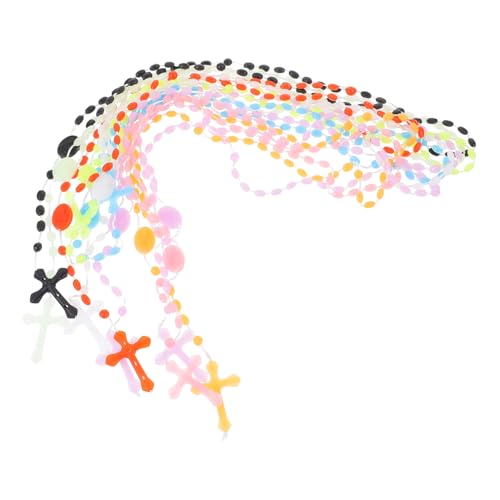 Beaupretty 20 Stück Teiliges Nachtleuchtende Kreuzanhänger Halsketten aus Robustem Kunststoff Gemischte Farben Langlebig Angenehm Tragbar Modisches Accessoire für Herren und Damen von Beaupretty