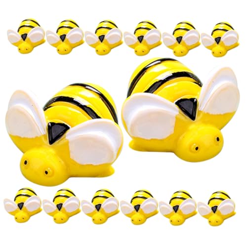 Beaupretty 20 Stück Teiliges Resin Bienen Charms Mini Bienenornamente aus Langlebigem Harz Leichte DIY Schmuckanhänger für Handyhüllen Bastelprojekte und Partydeko Bienenförmige Verzierungen von Beaupretty