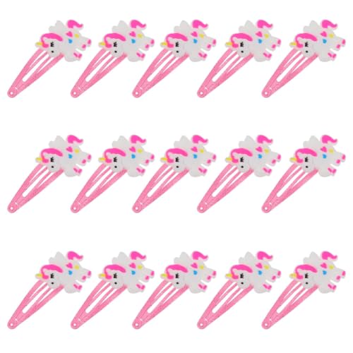 Beaupretty 20St Liebe Cartoon-Einhorn-Haarspange für Kinder Haarspangen für Babys Haarspangen für Mädchen Tiara Haarspangen im Einhorn-Stil Einhorn-Clips für Kinder Metall Kopfbedeckung Knopf von Beaupretty