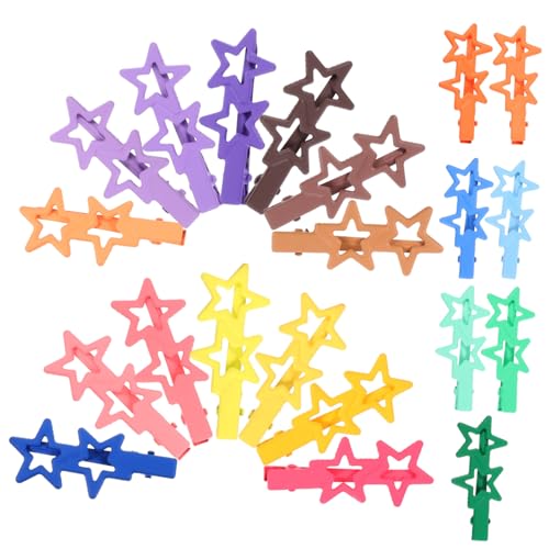 Beaupretty 21 Stck Teiliges Stern Haarspangen Metall Kleine Haarklammern Leichte Mädchen Haarschmuck Süße Bunte Clips für Alltag Party von Beaupretty