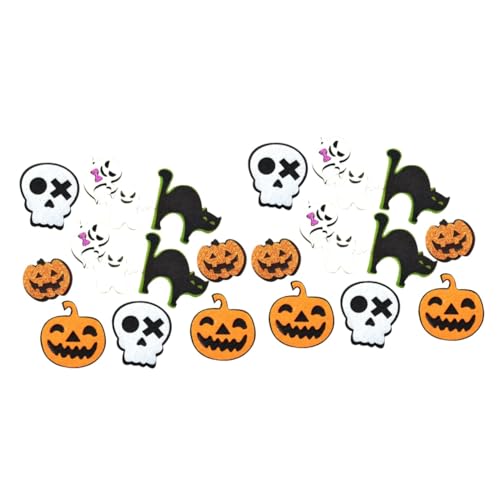 Beaupretty 24 Stk Halloween-Kostümzubehör halloween basteln halloween dekoration Katze Patch zum Aufnähen Halloween-Stickerei-Patch Filzscheiben Filzchips Handbuch gefühlt Haarnadel Filzstoff von Beaupretty