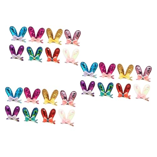 Beaupretty 24 Stk Haarspange Für Kinder Prinzessin Haarschleifen Hasenhaar Ostern Haarspange Hasenohr Haarspangen Frauen Haarspange Bowknot-haarnadeln Haarschmuck Mädchen Fräulein Ohrring von Beaupretty