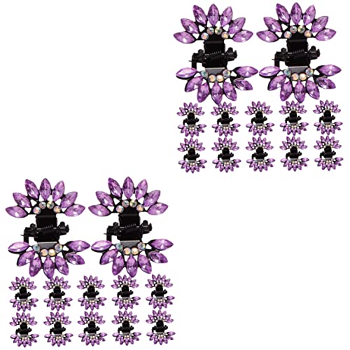 Beaupretty 24 Stk Schmetterlings-strass-clip Haarspangen Für Damen Kleine Krallenclips Für Dünnes Haar Haarspangen Kleine Klaue Haarspangen Für Dünnes Haar Kind Violett Haarnadel Dicht Harz von Beaupretty