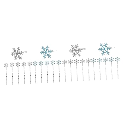 Beaupretty 24 Stk Schneeflocke Haarnadel Winter Haarspangen Schneeflockenhaar Haarspangen Aus Metall Für Damen Haarspangen Mit Schneeflocken Strass Steine Strasssteine Romantik Braut von Beaupretty