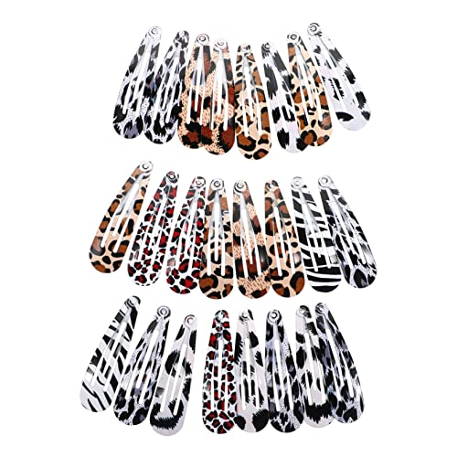 Beaupretty 24 Stücke Leopard Haarspangen Satz für Damen Rutschfeste Haarklammern Haarnadeln für Verschiedene Anlässe aus Legierung mit Leopardenmuster von Beaupretty