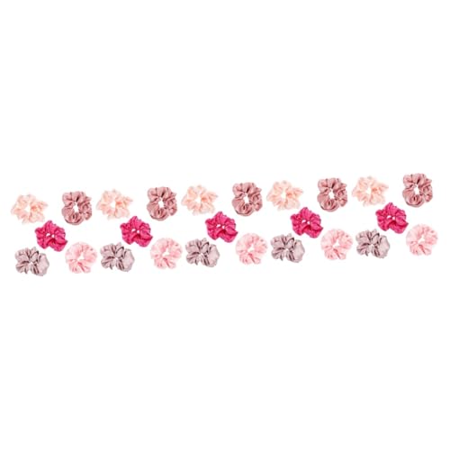 Beaupretty 25 Stk Haarband Aus Seide Knuspriger Pferdeschwanzhalter Knuspriges Haarband Satin-haargummis Haargummis Für Babys Haargummiring Krawatte Schneeknospen Damen Seidensatin von Beaupretty