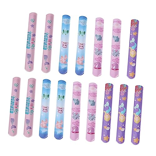 Beaupretty 25 Stück Teiliges Schnapparmband aus Farbigem PVC mit Cartoon Motiven Praktische und Robuste Klatscharmbänder Party Mitgebsel für Mädchen und Jungen von Beaupretty