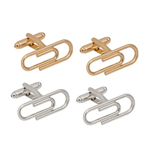 Beaupretty 2paare Klassische Manschettenknöpfe Für Herren Mit Büromaterialien Hemdärmelknöpfe Hemdärmeldekoration Geschenke Für Trauzeugen Bräutigam Vater Freund Ehemann Oder Papa Für Hochzei von Beaupretty