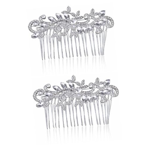 Beaupretty 2St Kamm haar zubehör haarschmuck hair jewellery brauthaarschmuk haircharm haaraccessoires haarzubehör haar topper kopfschmuck Tiara Frauen Kopfbedeckung Kristall Diamant Damen von Beaupretty