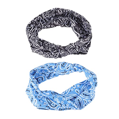 Beaupretty 2St Sport Stirnband haarband boho bohemian haarband breite Stirnbänder kreuzen dehnbares Stirnband Tennis-Stirnband Bandanas für Männer Sport-Stirnbänder für Damen Schal von Beaupretty