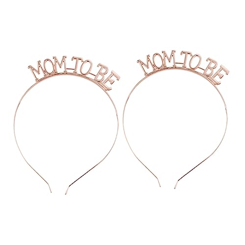 Beaupretty 2St Baby Gefälligkeiten Muttertagsparty-Stirnband Haarband zum Muttertag Kleinkind Mutter zu sein Tiara Partykostüm Hochzeit Haarband Buchstabe Kopfbedeckung Kleidung von Beaupretty