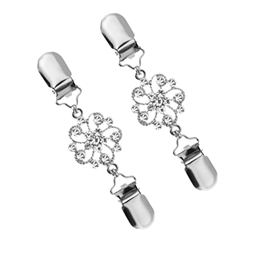 Beaupretty 2stücke Strickjackenbroschen Für Damen Kleiderklammern Schalklammern Schalverschlüsse Aus Zinklegierung Und Strass Langlebig Und Elegant Zum Befestigen Von Hemden Mützen Schals von Beaupretty