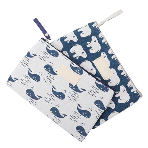 Beaupretty 2stücke Tragbare Kosmetiktaschen Aus Canvas Für Damen Große Aufbewahrungstaschen Für Reise-Make-up Und Toilettenartikel Multifunktional Und Leicht Zu Transportieren von Beaupretty