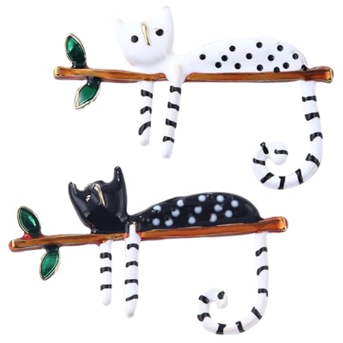 Beaupretty 2Stücke Katzenstifte für Frauen Entzückende Broschen für Hüte Jacken Kleidung Perfekter Schmuck für Partys Besondere Anlässe von Beaupretty