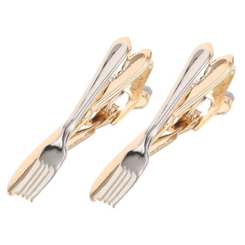 Beaupretty 2stücke Krawattenklammern Für Herren in Geschirrform Mit Starkem Halt Für Geschäftstreffen Hochzeiten Und Formelle Anlässe Praktisches Anzugzubehör von Beaupretty