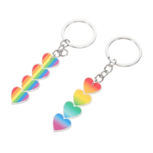 Beaupretty 2Stücke Lgbtq Pride Schlüsselanhänger Herzform Anhänger mit Regenbogen Elementen Süße Rucksackverzierung Perfekter Glücksbringer für Frauen Männer Beaupretty 2Stücke Lgbtq Pride Schlüsselanhänger Herzform Anhänger mit Regenbogen Elementen Süße Rucksackverzierung Perfekter Glücksbringer für Frauen Männer von Beaupretty