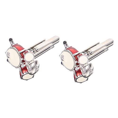 Beaupretty 2Stücke Manschettenknöpfe Drum Set Vintage Messingmanschettenknöpfe für Herren und Damen für Hochzeiten Jubiläen und Besondere Anlässe von Beaupretty