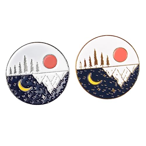 Beaupretty 2Stücke Mondmuster Broschen Dekorative Anstecknadeln für Kleidung Taschen Hüte Kostümaccessoires für Partys von Beaupretty